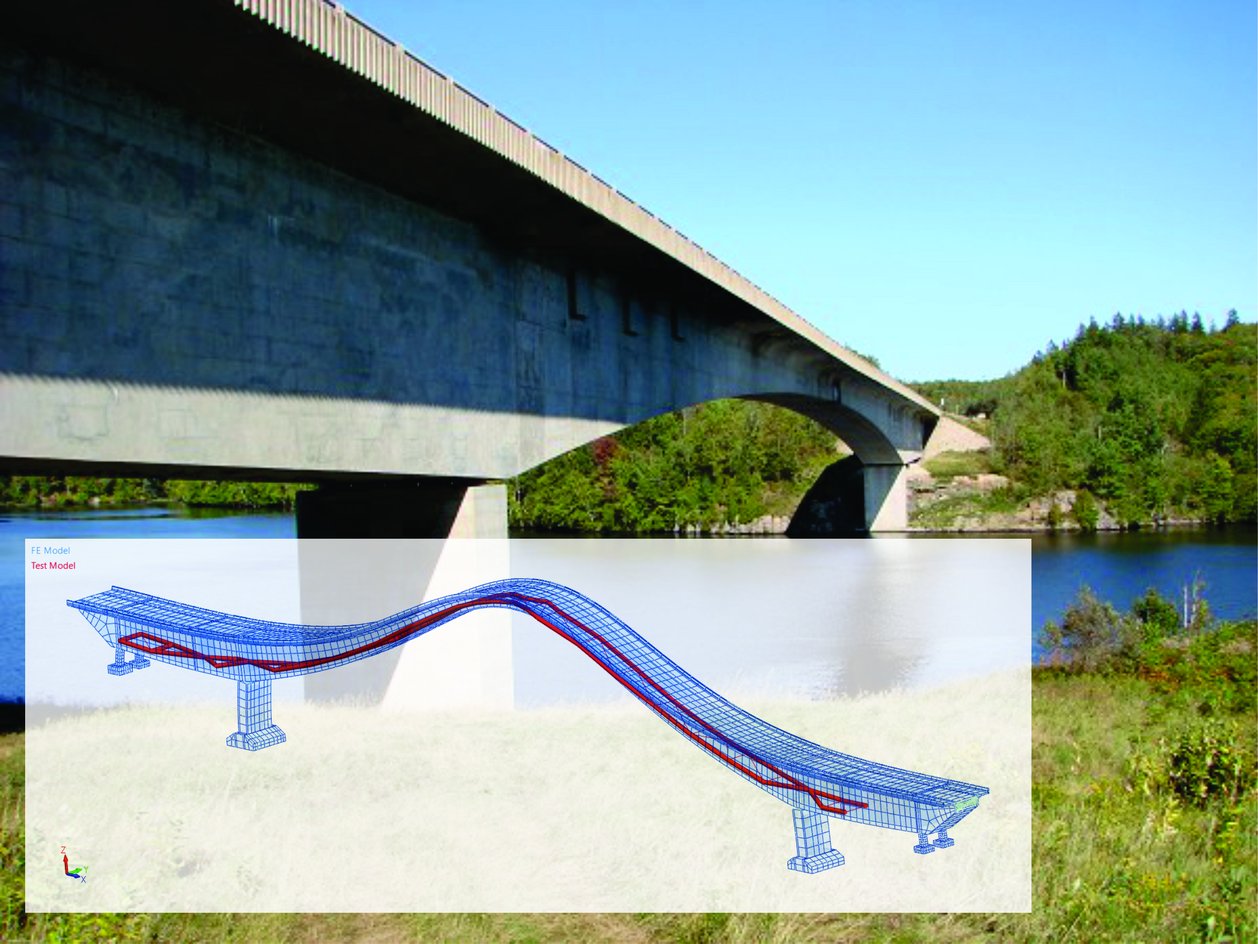Ambient vibration test on the Pont des Piles Bridge in Shawinigan